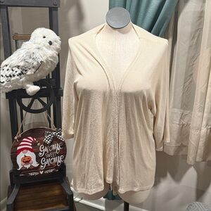 NWOT LuLaRoe Lindsay Beige Open Front Cardigan - Size: Small
